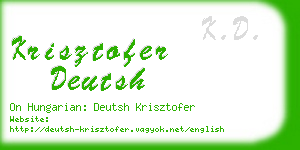 krisztofer deutsh business card